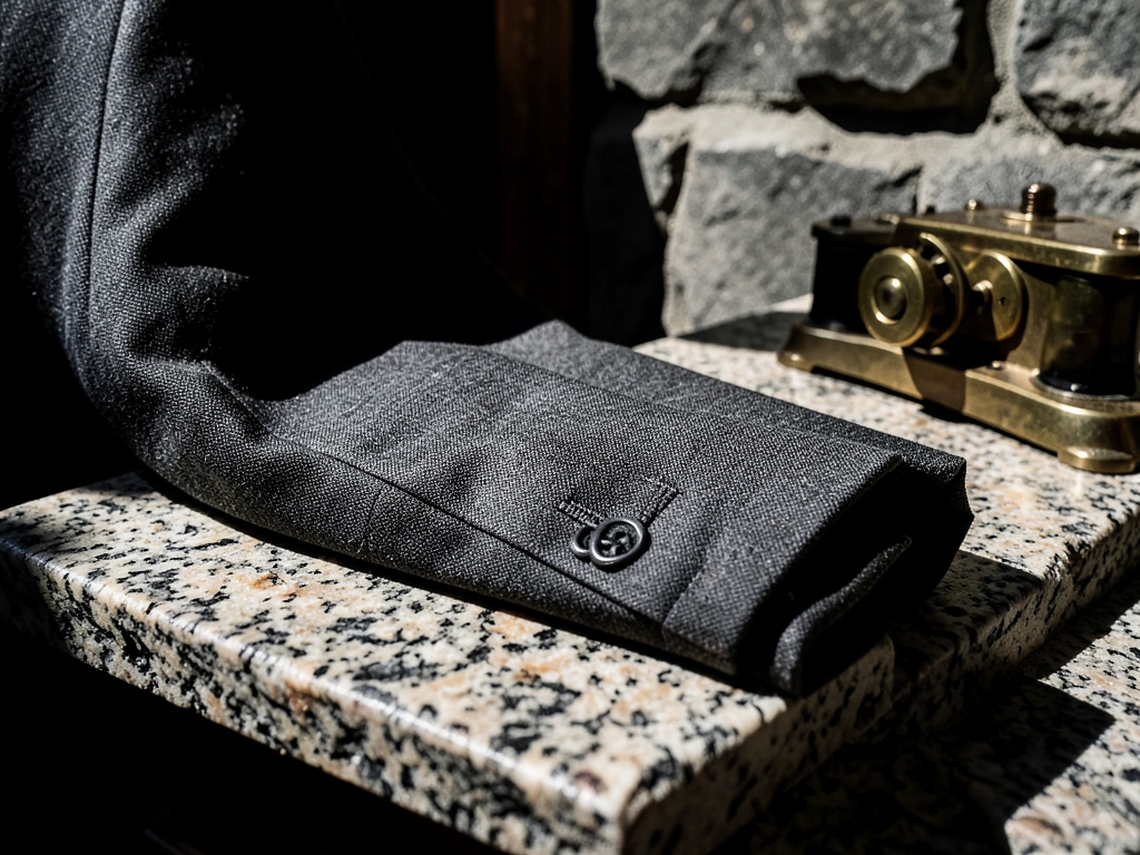 Textural detail of high-end tailoring